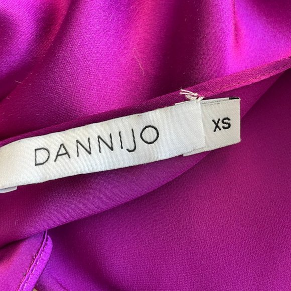 DANNI JO FUCHSIA MOSSY MAXI SLIP DRESS XS! - Picture 4 of 5